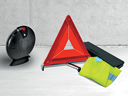 Triángulos de seguridad y kit de emergencia