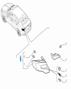 Piloto trasero izquierdo fijo para Fiat y Fiat Professional
