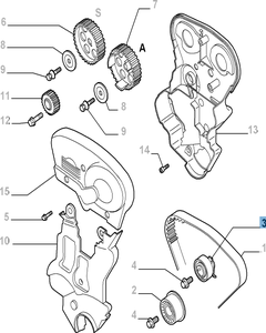 Tensor de correa regulable para Fiat y Fiat Professional