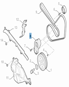Tensor de correa regulable para Alfa Romeo